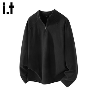 it :5cm/FIVECM美式复古长袖T恤男春季新款宽松休闲百搭时尚上衣