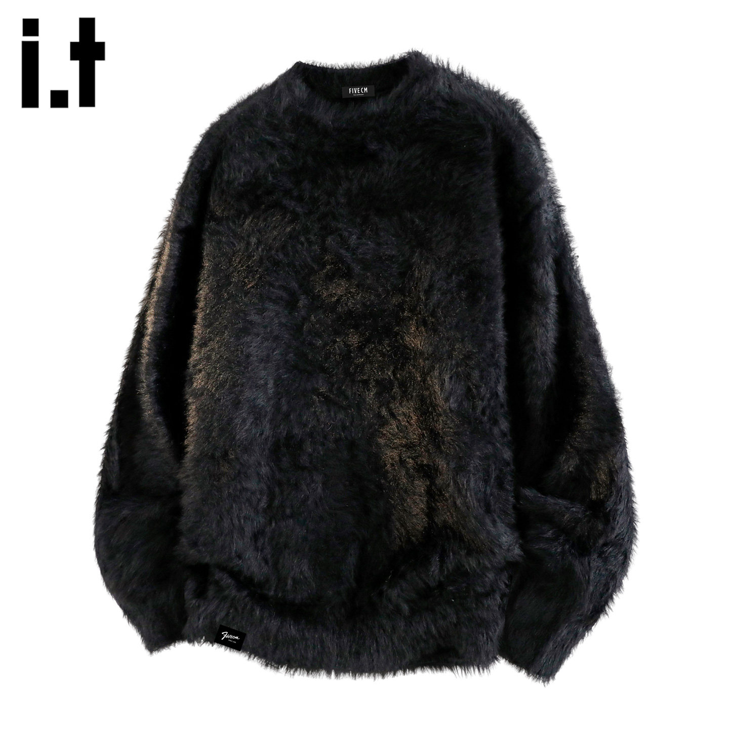 it :5cm/FIVECM官方正品茸茸设计感毛衣男秋冬高级感圆领针织外套