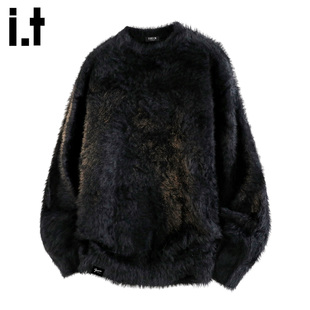 it :5cm/FIVECM官方正品茸茸设计感毛衣男秋冬高级感圆领针织外套