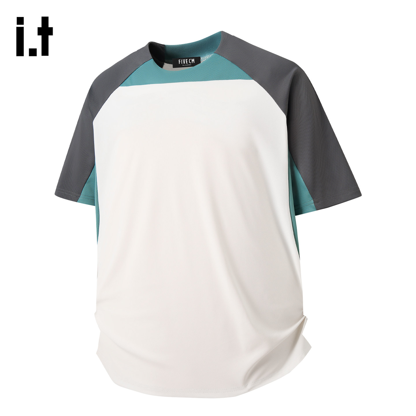 it :5cm/FIVECM百搭宽松短袖T恤男2026新款夏季日常撞色上衣圆领