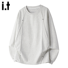 it :5cm/FIVECM高级感时尚圆领长袖卫衣男士2025新款秋冬内搭上衣