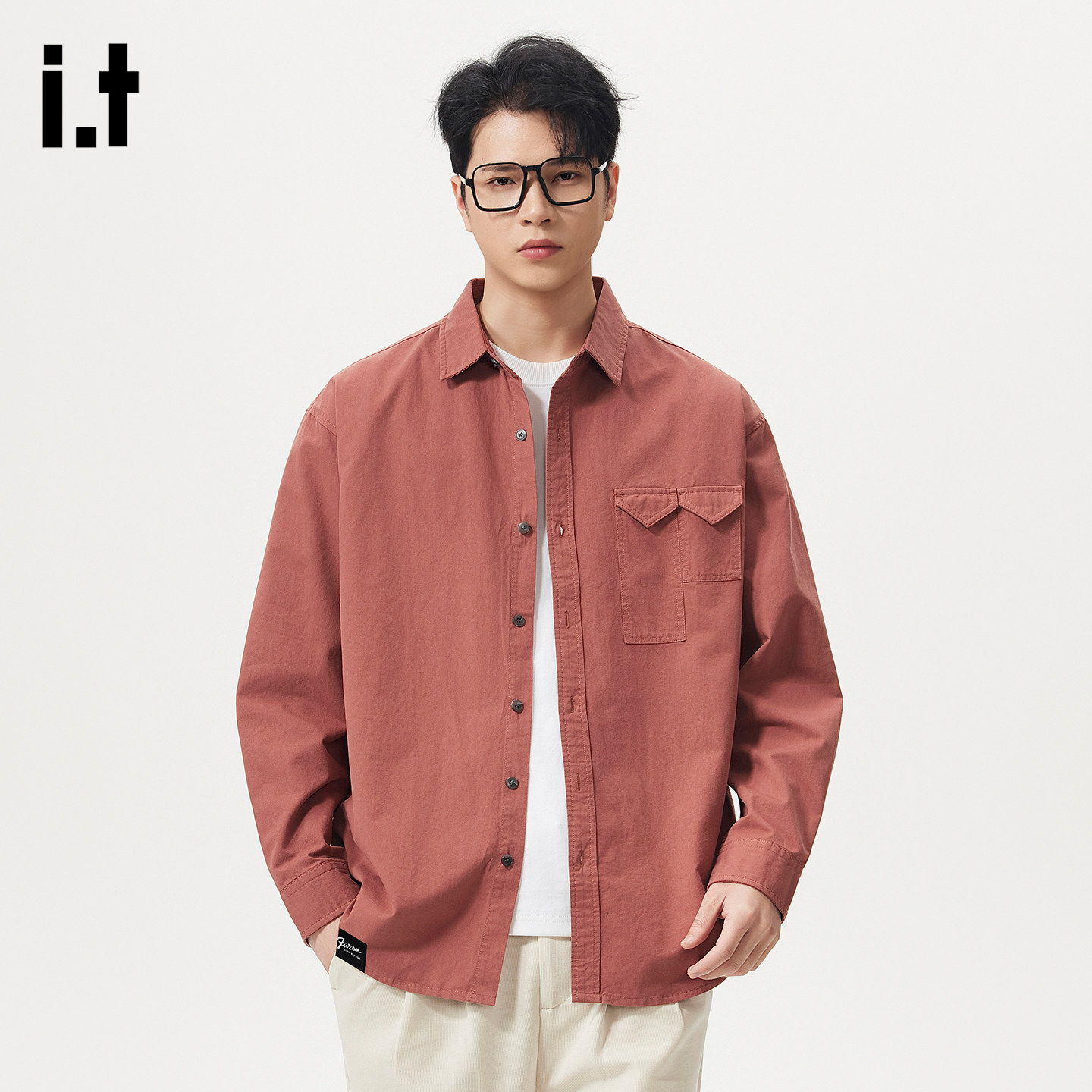 it :5cm/FIVECM美式复古工装长袖衬衫男士春季款宽松休闲衬衣外套,男装,衬衫,淘宝优惠券,粉丝福利购,淘宝优惠卷