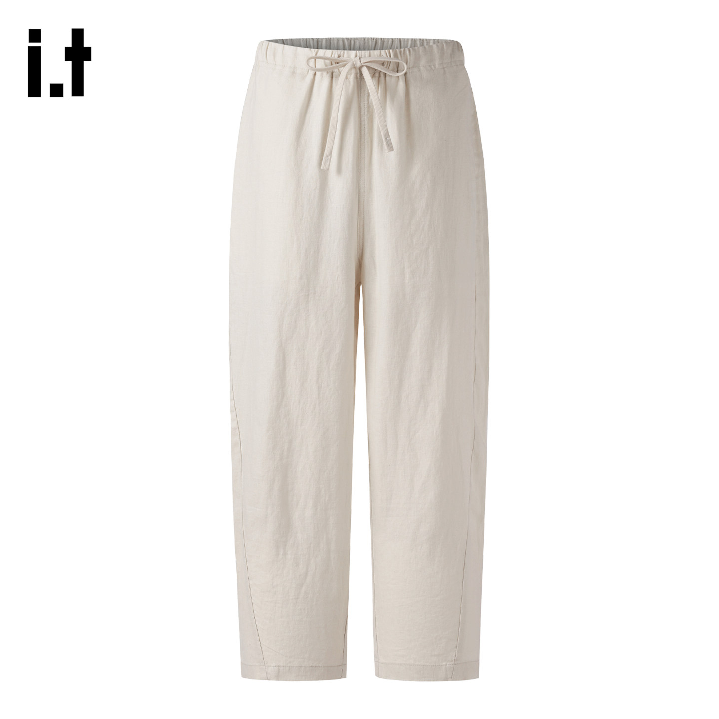 it :5cm/FIVECM亚麻松紧腰抽绳阔腿裤男2026春季新款宽松直筒长裤,男装,休闲裤,淘宝优惠券,粉丝福利购,淘宝优惠卷