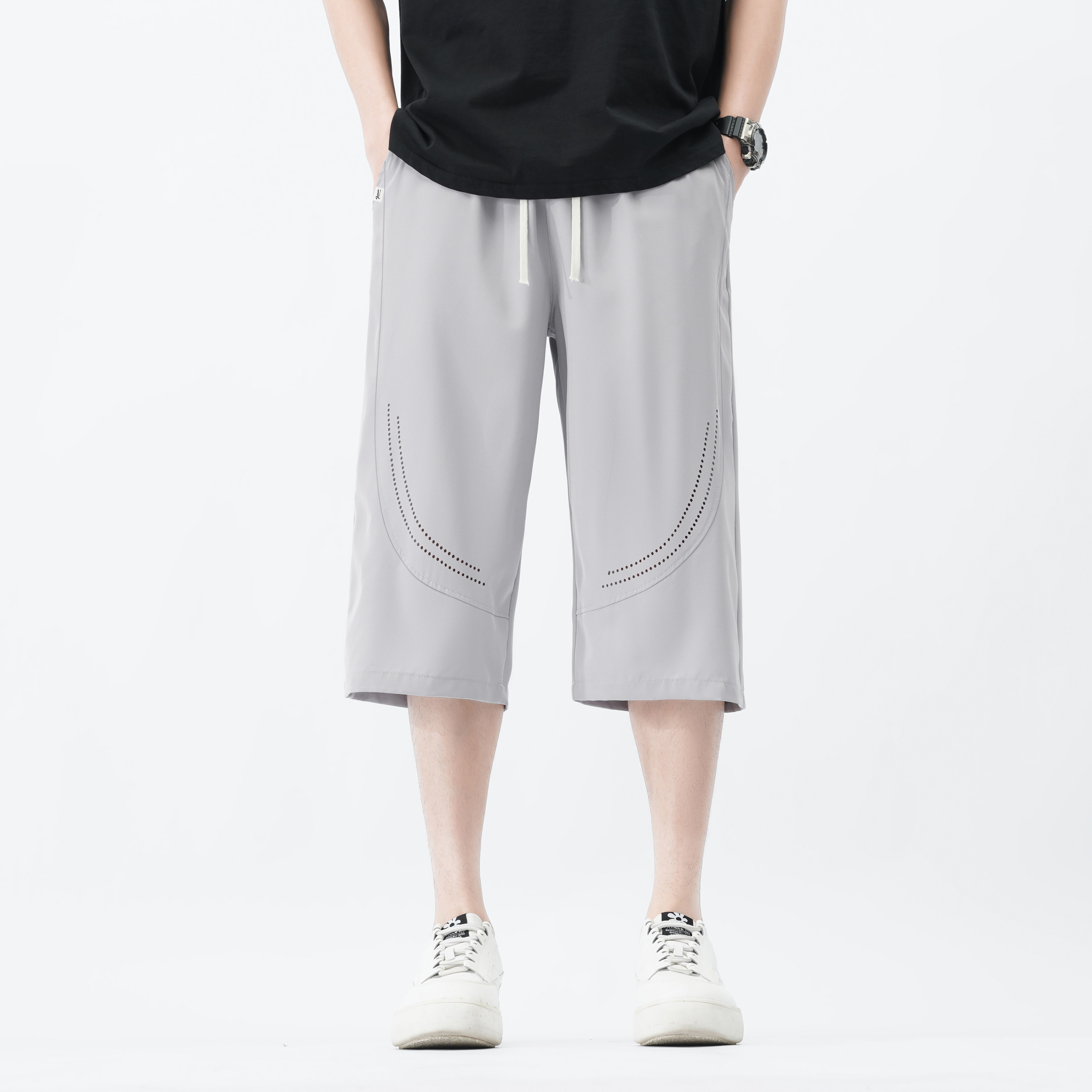 it :5cm/FIVECM潮牌新款休闲运动裤男女款夏季透气宽松百搭七分裤