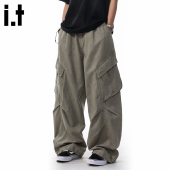 复古潮流解构设计感休闲裤 裤 男女美式 5cm FIVECM宽松褶皱工装