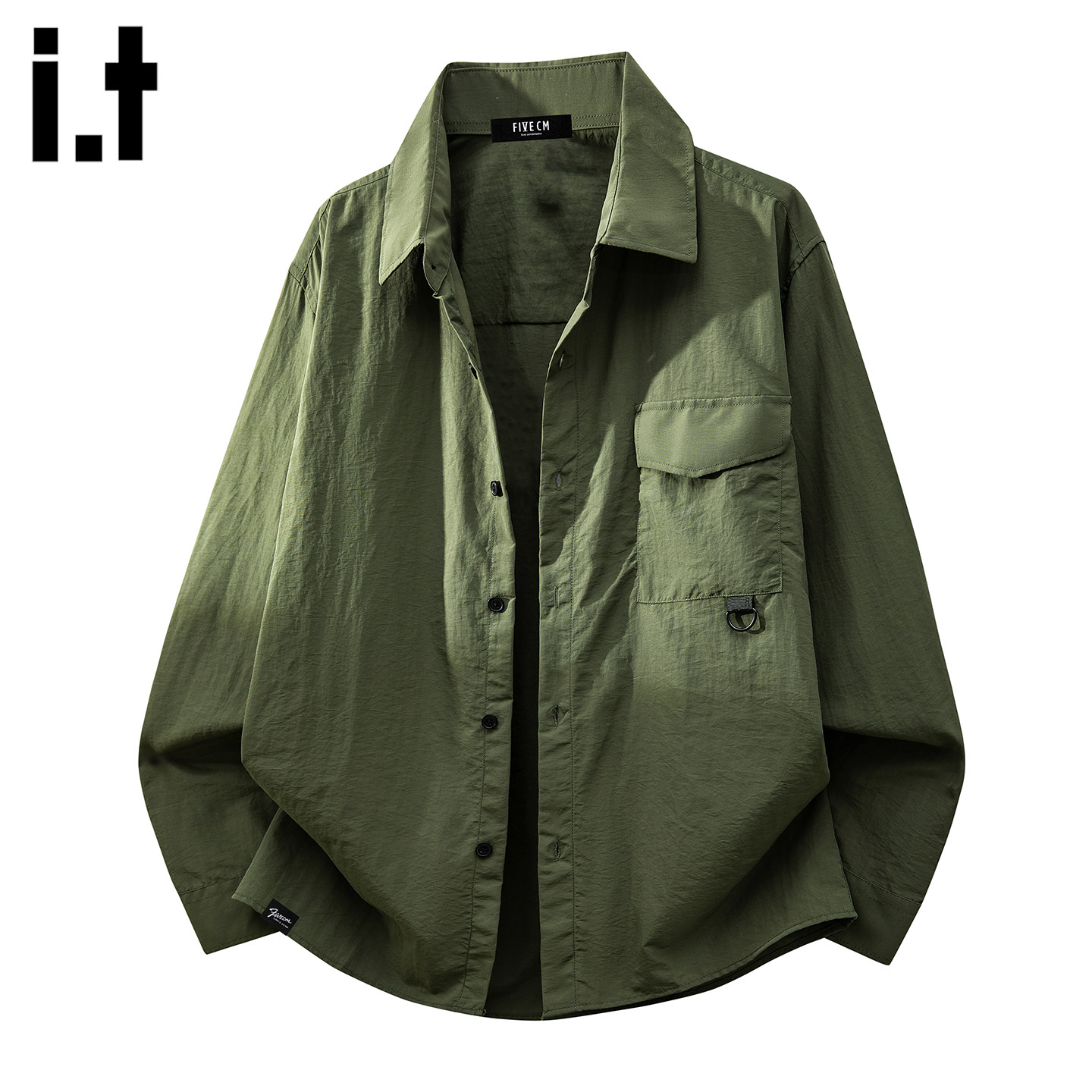 it :5cm/FIVECM翻领衬衫男士长袖外套2026春季潮流高级感休闲衬衣