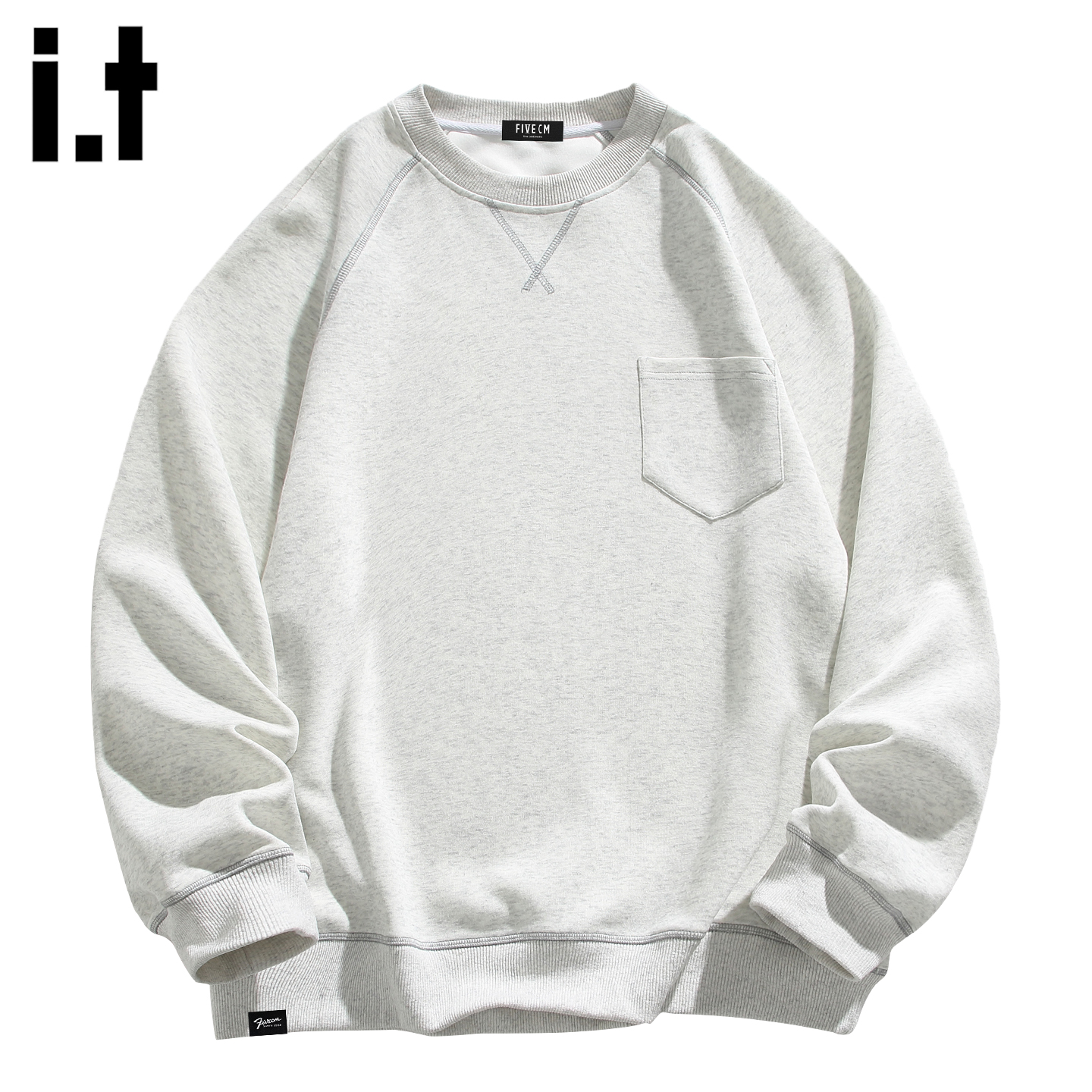 it设计感重磅圆领卫衣