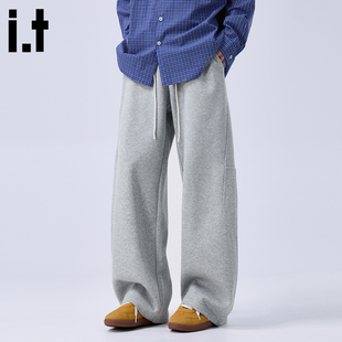休闲卫裤 FIVECM灰色抽绳时尚 男款 2026新款 秋宽松阔腿长裤 5cm