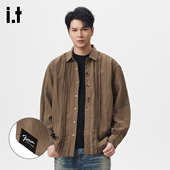 印花宽松版 型街头青年休闲衬衣服 潮流长袖 衬衫 5cm FIVECM男款