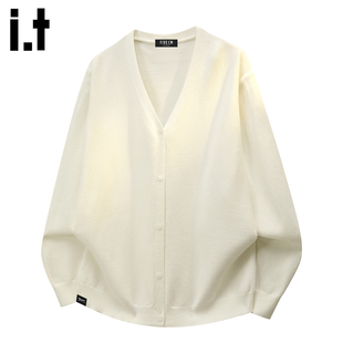 5cm 慵懒休闲针织开衫 FIVECM美式 秋冬季 上衣 简约毛衣外套男款