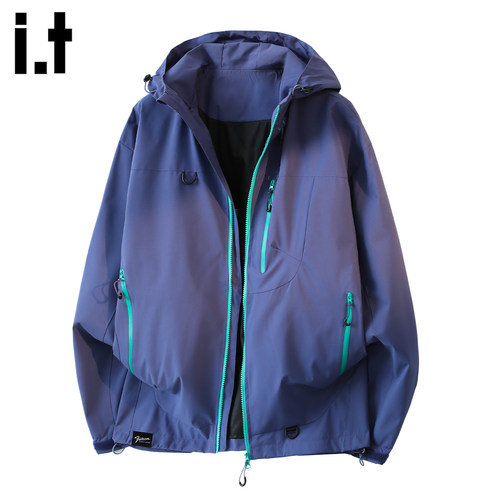 春秋新款连帽冲锋外套