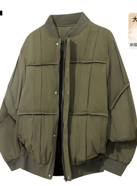 it :5cm/FIVECM绿色解构设计羽绒服男士2025冬季加厚保暖鸭绒外套