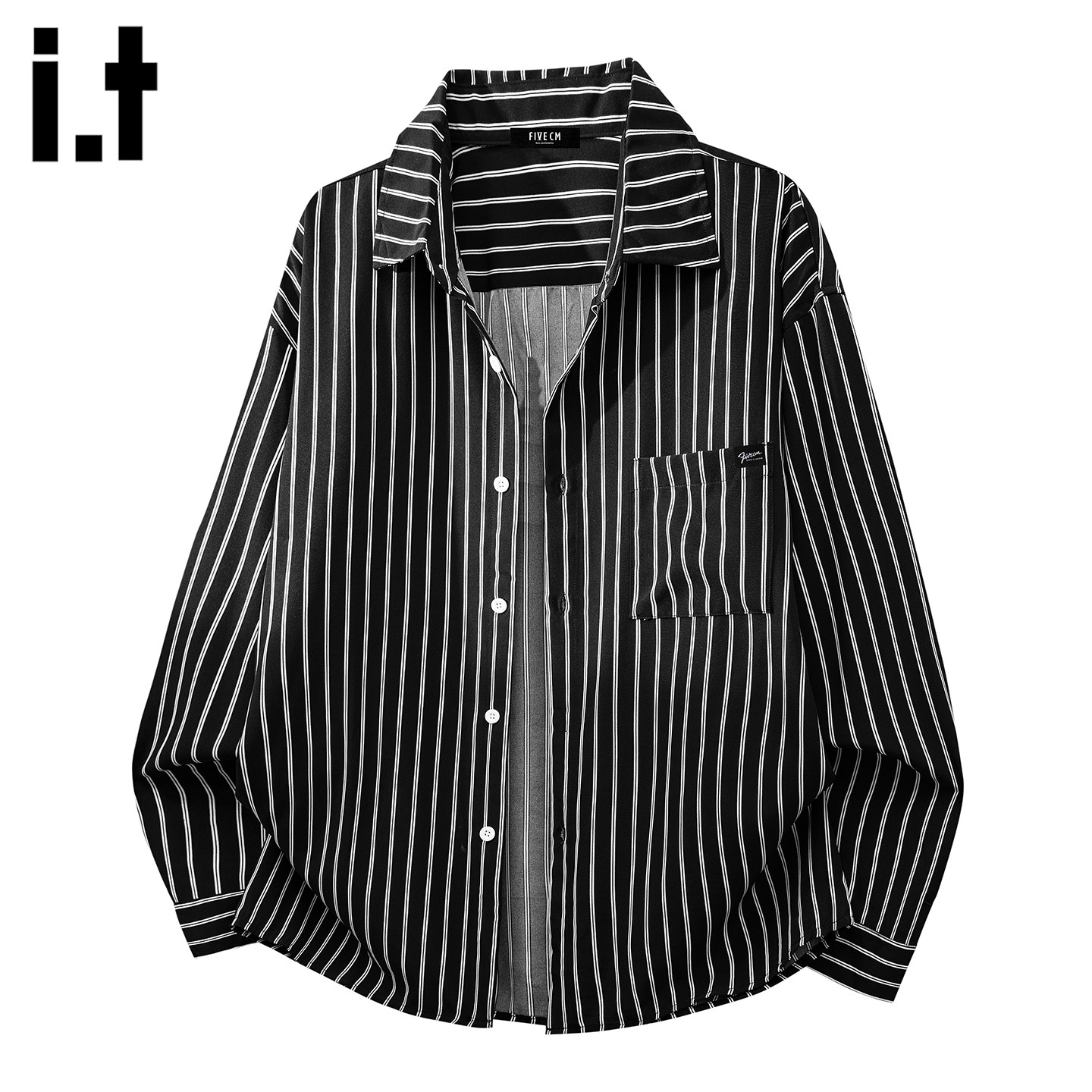 it :5cm/FIVECM春季新款长袖衬衫男士2026潮牌高级感痞帅显瘦衬衣