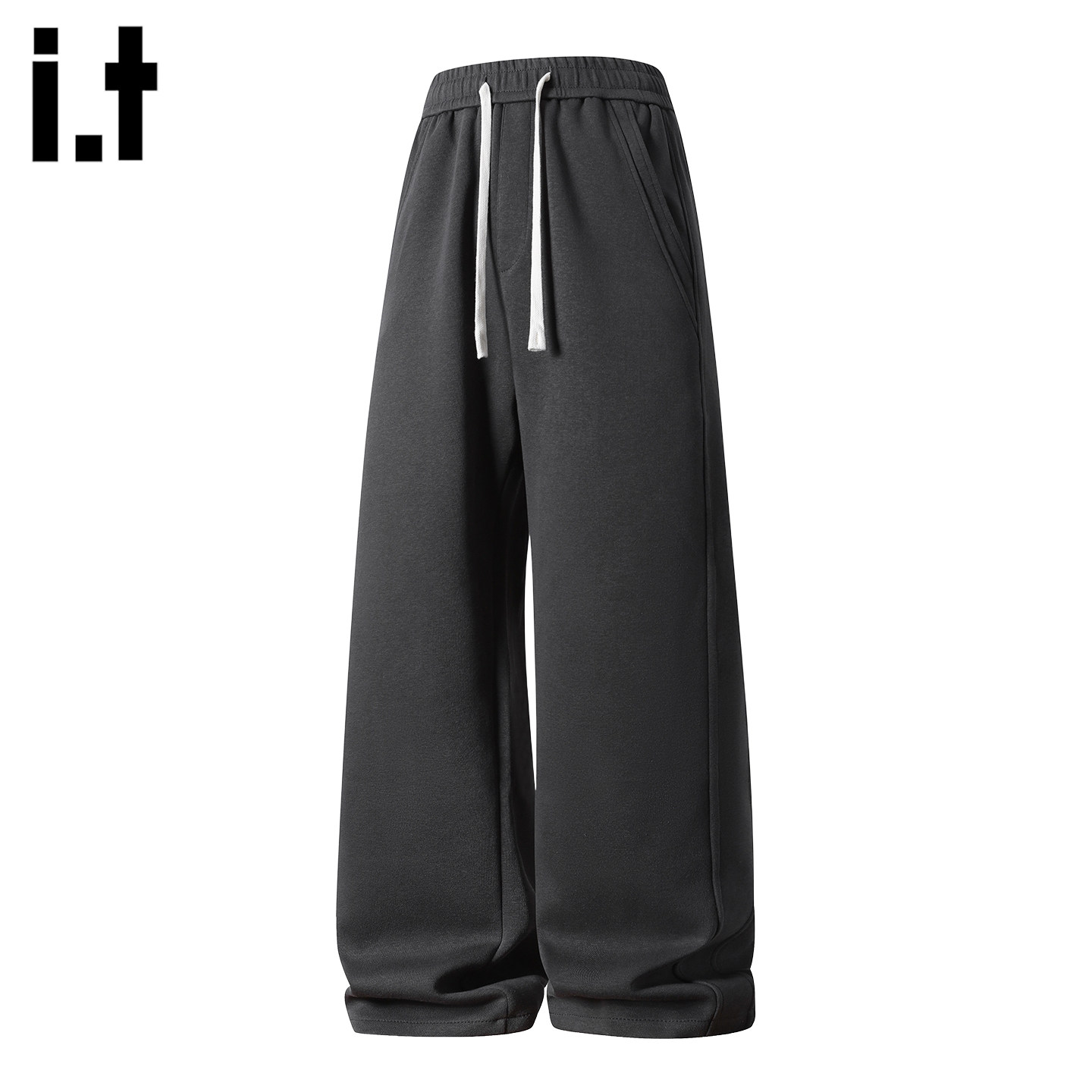 it :5cm/FIVECM春季弯刀裤子男士宽松直筒美式卫裤垂感阔腿休闲裤