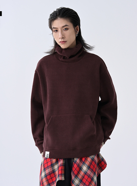 it :5cm/FIVECM红色高领长袖毛衣男款2025新款秋冬痞帅高级感上衣