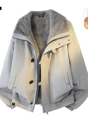 it :5cm/FIVECM潮牌座山雕棉服外套男士2025冬季复古加绒棉衣夹克