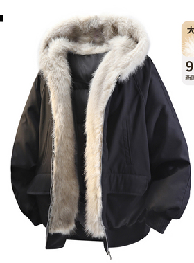 it :5cm/FIVECM座山雕毛毛领连帽羽绒服男女2025冬季90白鸭绒外套