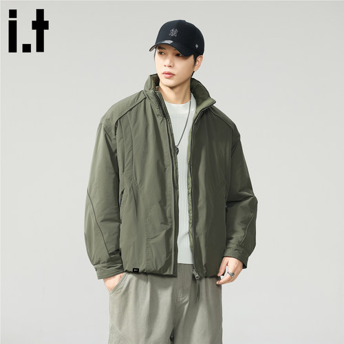 it美式立领加厚保暖男士棉服