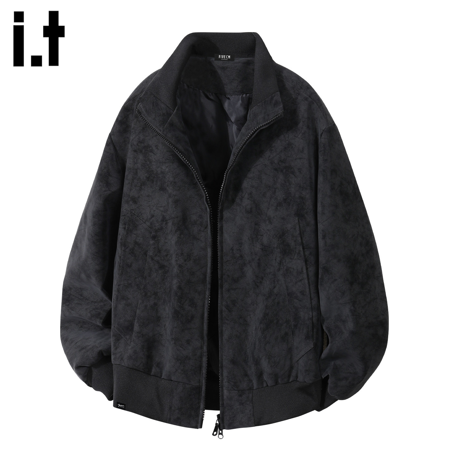 it :5cm/FIVECM黑色复古飞行员夹克男士2025秋冬季高级感立领外套