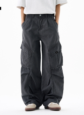 it :5cm/FIVECM美式高街侧边宽松阔腿工装裤男潮牌设计感休闲裤子