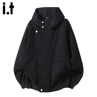 秋冬季 2025新款 FIVECM黑色解构设计连帽口袋卫衣男款 外套 5cm