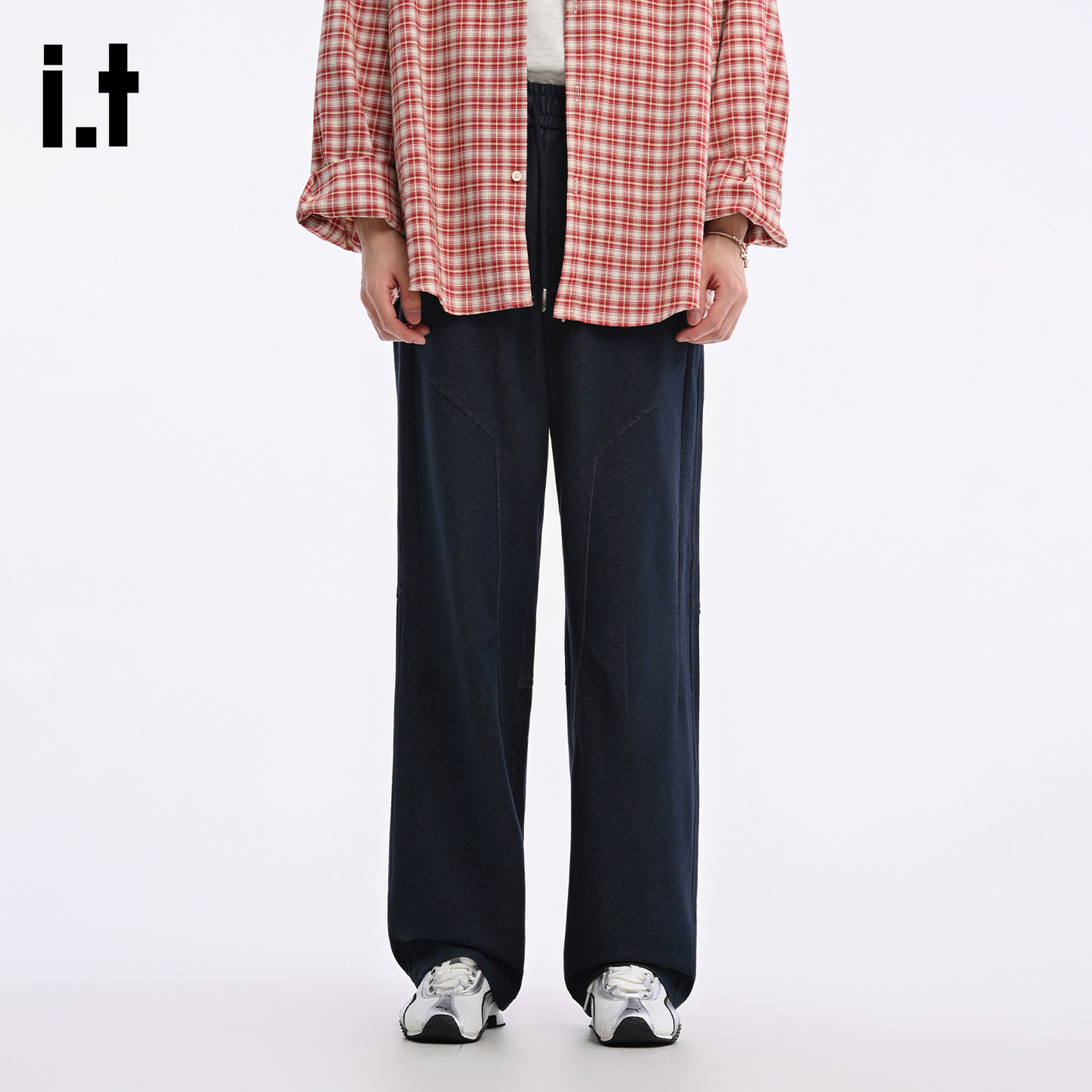 it :5cm/FIVECM直筒休闲裤男女同款2025秋冬新款宽松阔腿百搭卫裤