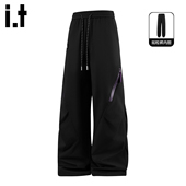 男女冬加绒宽松长裤 户外宽松工装 裤 5cm FIVECM黑色软壳冲锋裤