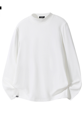 it :5cm/FIVECM圆领白色长袖T恤男女2026新款休闲宽松打底衫体恤