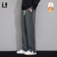 5cm 2025新款 FIVECM灰色休闲裤 男士 秋冬季 宽松直筒运动长裤 子