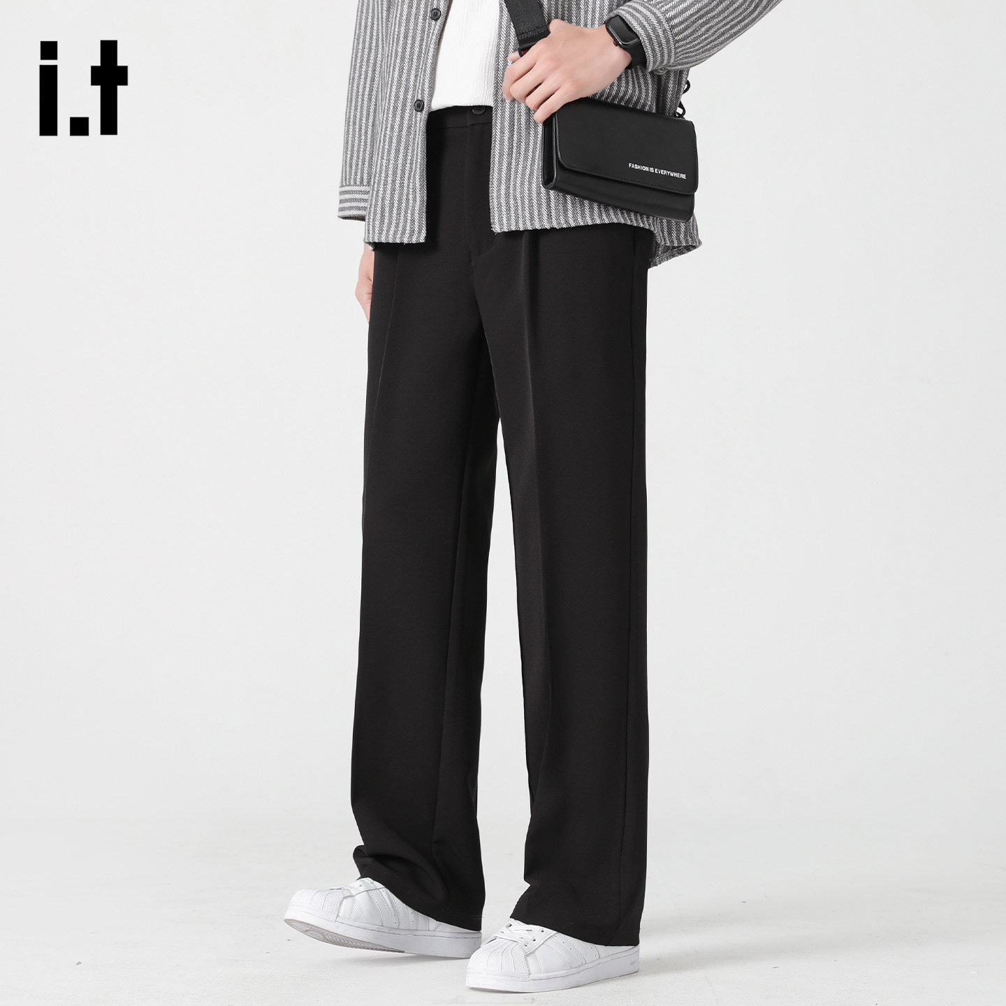 it :5cm/FIVECM阔腿休闲裤男韩版痞帅直筒垂感裤美式高街西装裤子