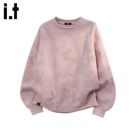 宽松上衣 FIVECM粉色晕染加绒加厚卫衣男女2025秋冬情侣款 5cm