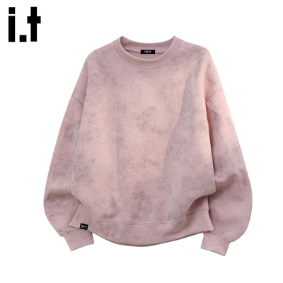 it5cm/FIVECM粉色晕染加绒卫衣