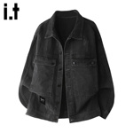 it :5cm/FIVECM潮牌痞帅牛仔外套男士2025秋冬季宽松工装夹克上衣