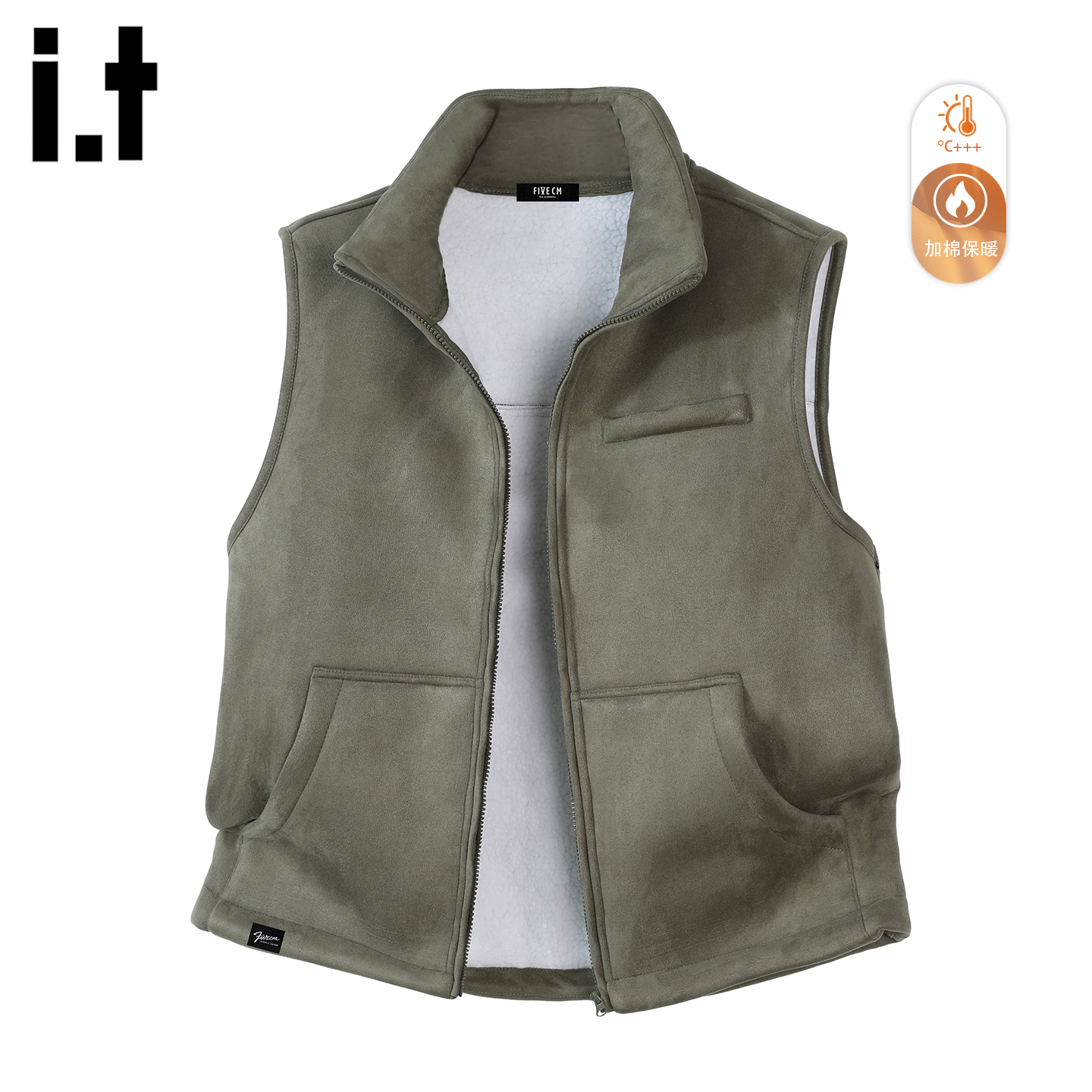 it5cm/FIVECM摇粒绒夹棉马甲