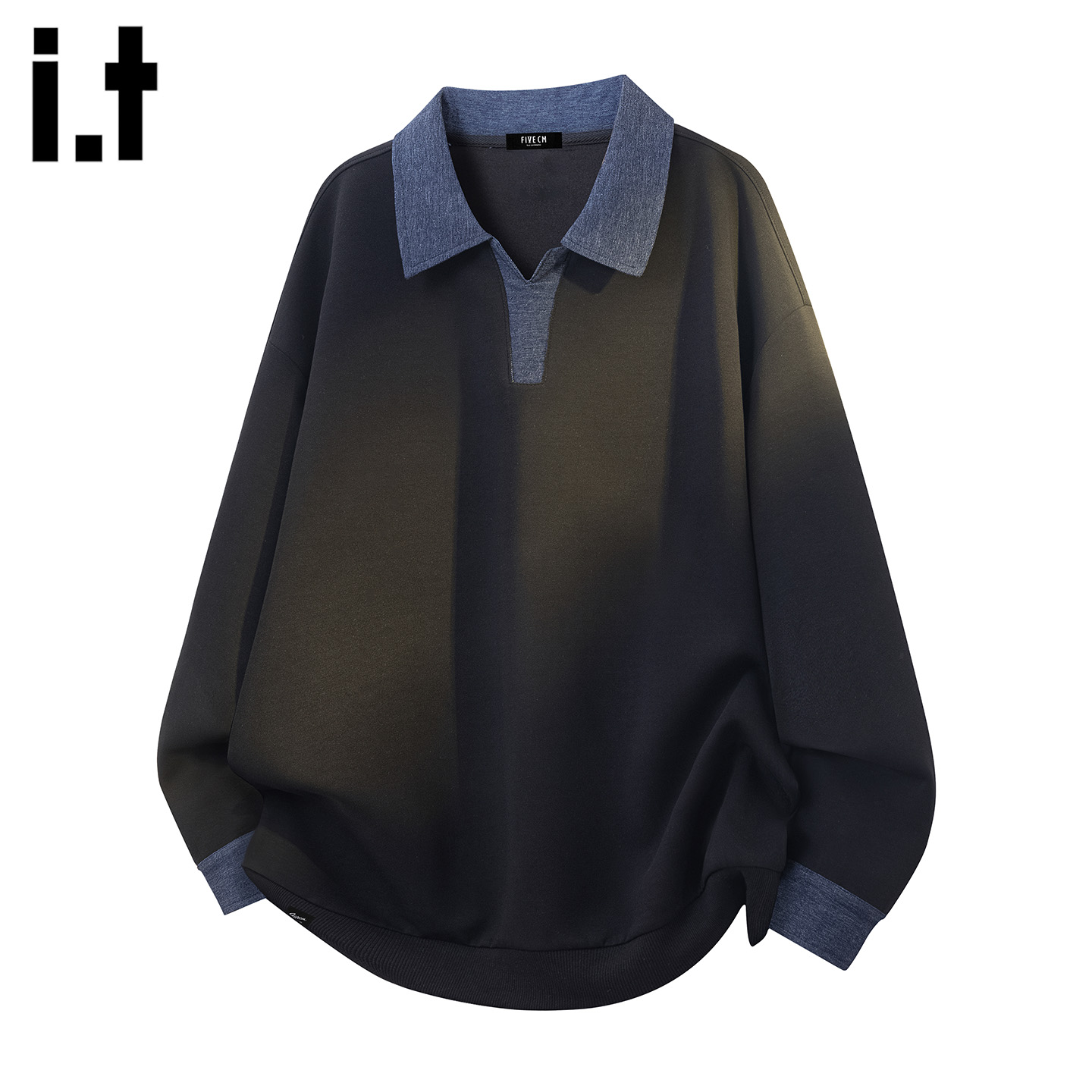 IT'S5cm高级感撞色翻领卫衣