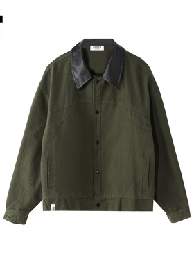 it :5cm/FIVECM复古军绿色翻领夹克外套男士2025新款秋季宽松外衣