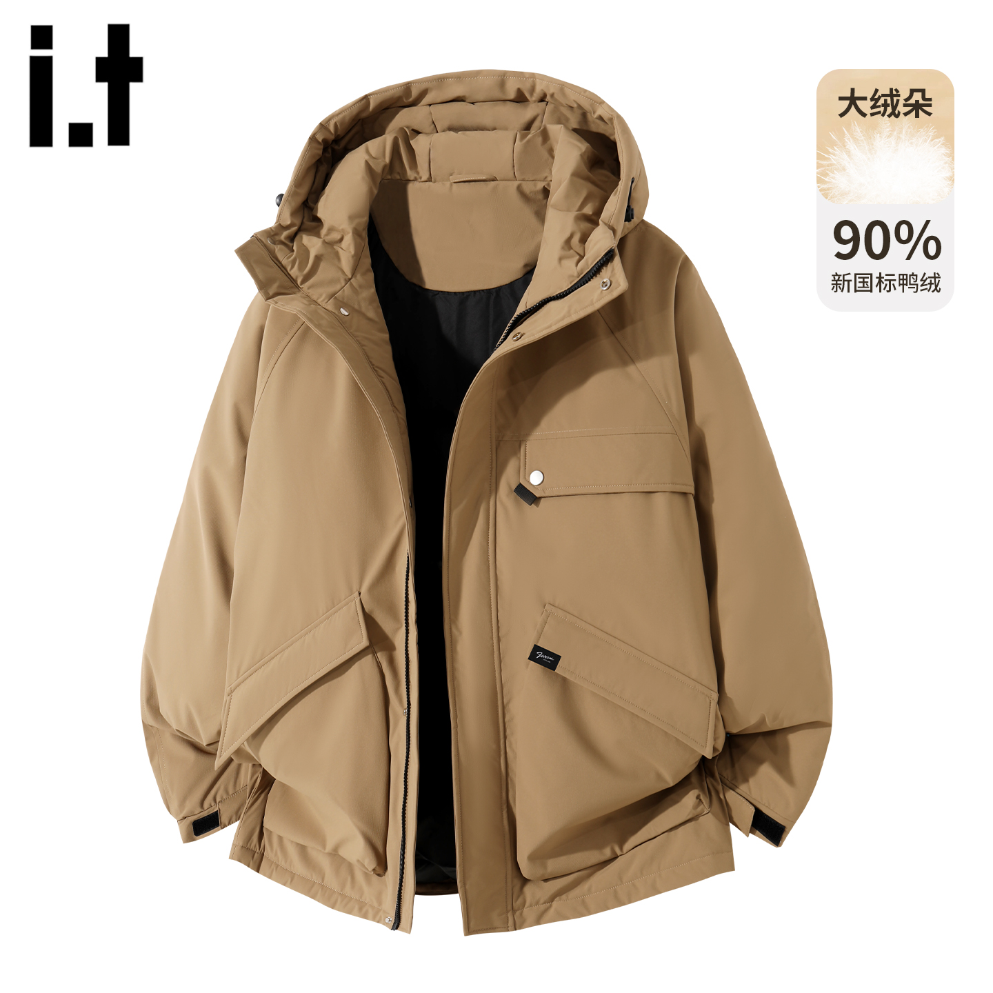 it5cm/FIVECM复古连帽工装羽绒