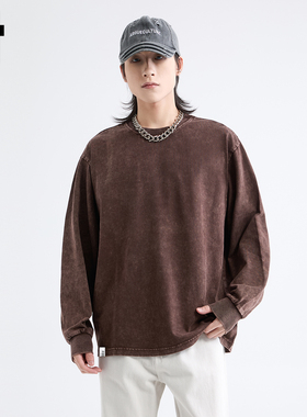 it :5cm/FIVECM早秋简约基础款潮牌长袖圆领t恤男款2025秋季上衣