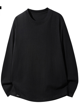 it :5cm/FIVECM纯色简约圆领正肩长袖t恤男士2025春秋季内搭上衣