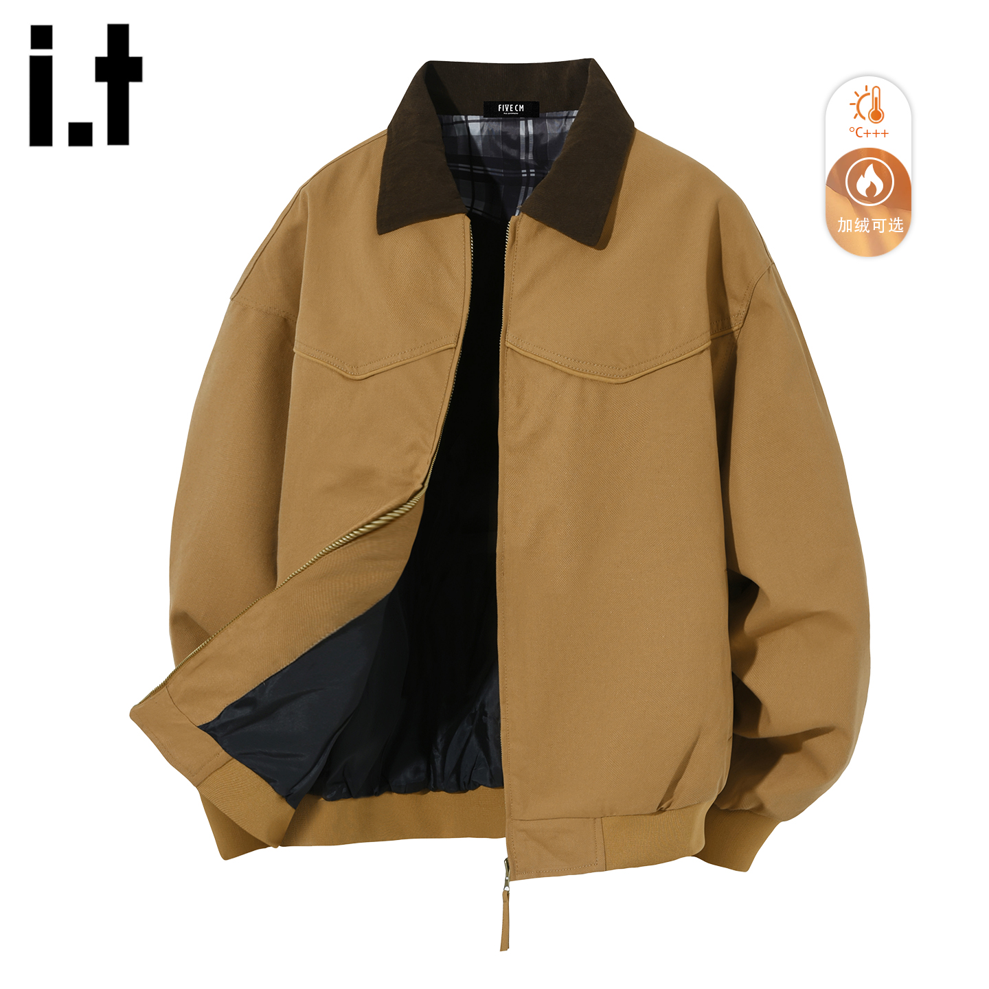 it5cm美式高级感翻领夹克