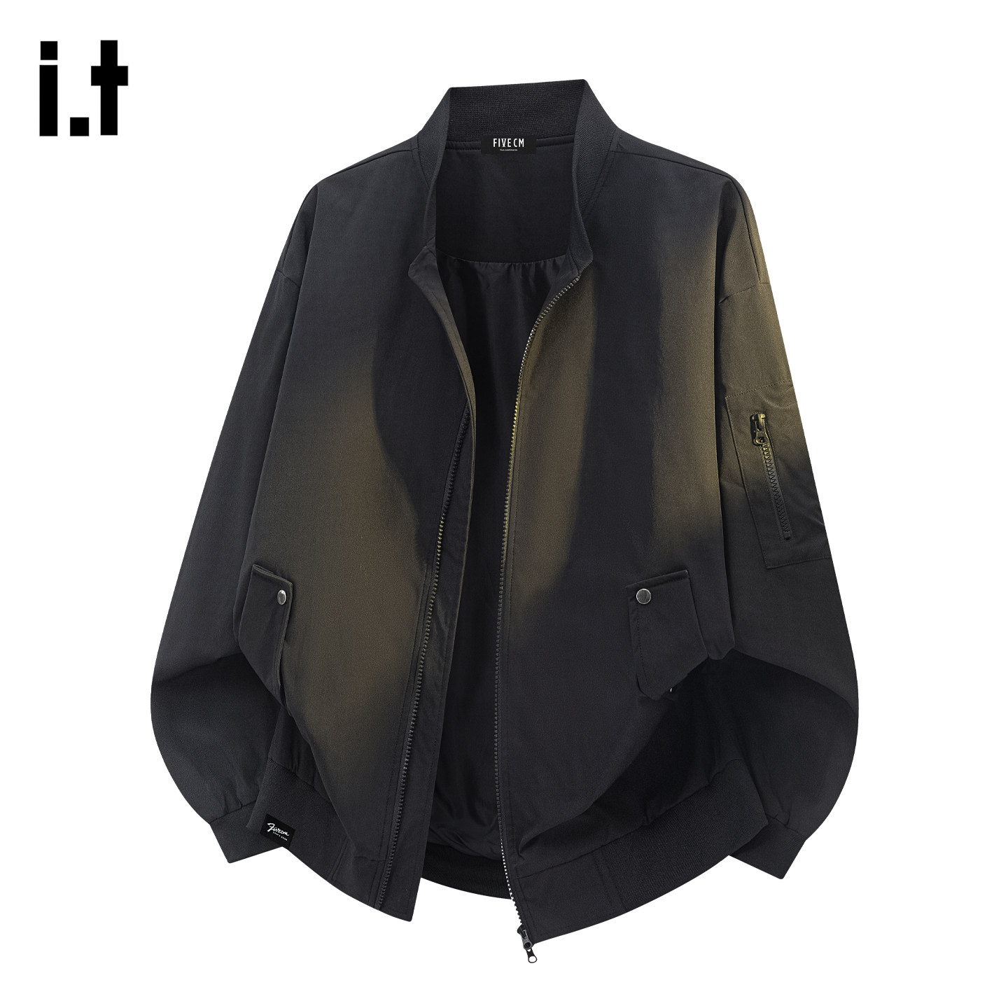 it :5cm/FIVECM工装立领夹克春季新款机车风男士痞帅宽松休闲外套