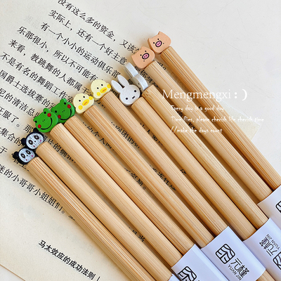 木筷子家用抗菌防霉一人一筷单人装卡通可爱高颜值竹木2024新款