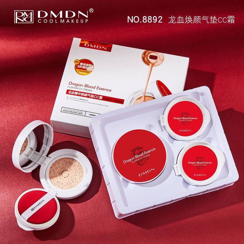 正品DMDN龙血焕颜气垫CC霜女遮瑕保湿持妆学生平价粉底液不易脱妆