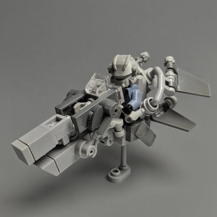 国产创意小颗粒积木MOC拼装 飞行摩托科幻载具座驾模型