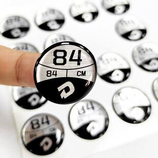 拉丝银滴胶贴纸防水3d立体透明标签logo商标3m车标贴不干胶定制