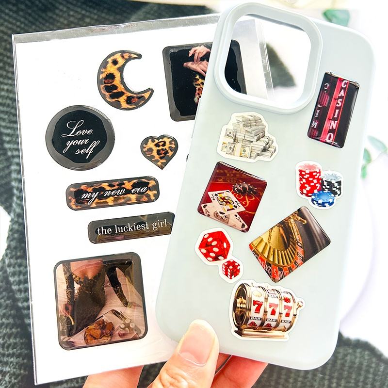 定制手机贴纸水晶滴塑防水3D立体滴胶环氧树脂diy手机壳装饰自粘