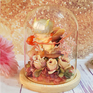 泡泡玛特dimoo追光而遇玻璃罩场景布置展示盒寻找mokoko造景礼物