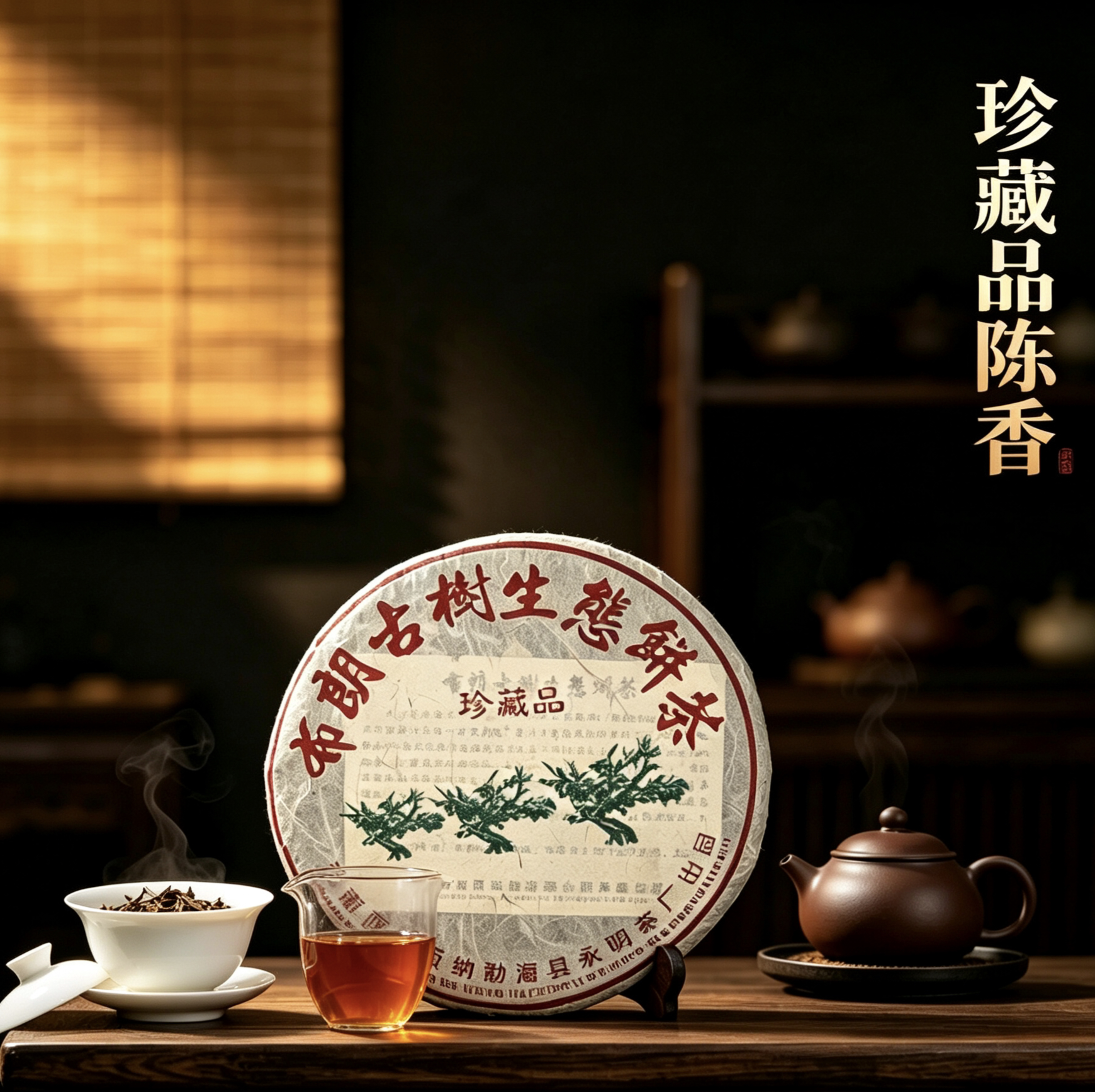 三棵绿大树2002年乔木茶饼茶普洱茶生茶珍藏品老生茶店主特级推荐