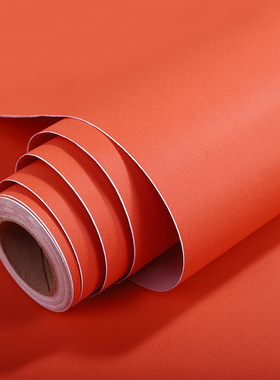 磨砂橙色贴纸橘色即时贴广告贴刻字机哑光背景幼儿园墙纸自粘壁纸