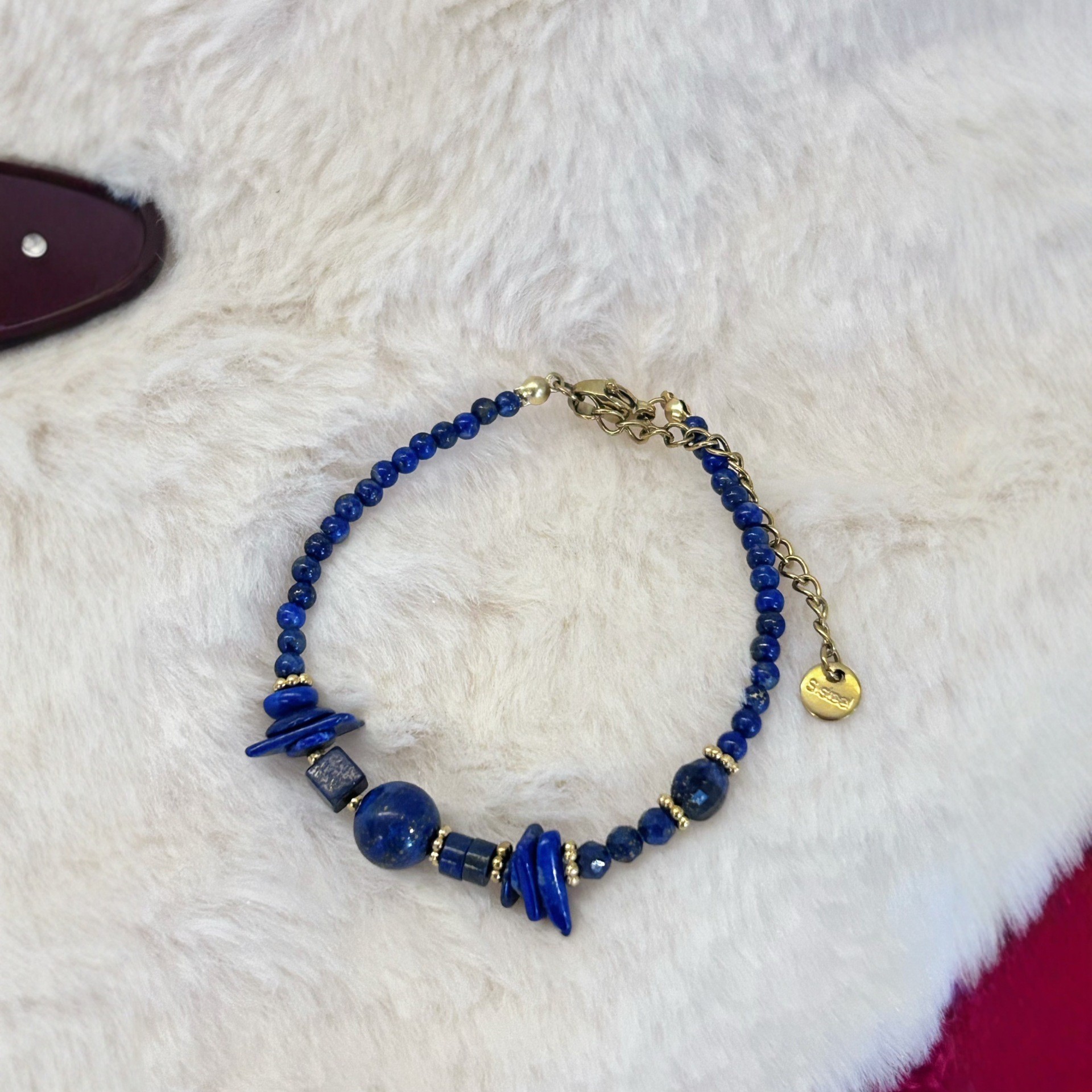 进口设计感青金石手链虎眼石手串不掉色钛钢高级感个性小众显白首